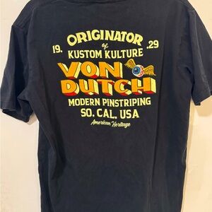 Rare vintage Von Dutch Black T-Shirt Large